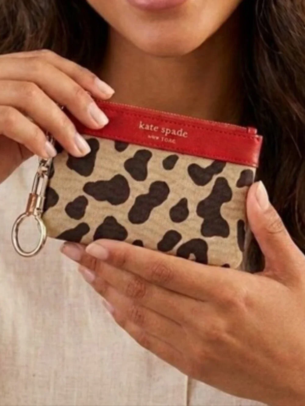 Kate Spade Leopard Print Card & Key Case